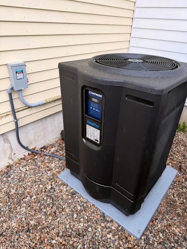 Pool heater wired to a new exterior disconnect